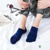 Skarpetki męskie 5 par Summer Cotton Five Finger Fashion Invisible Toe Kolorowe wygodne mężczyźni