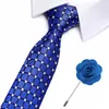 Bow Ties 40 Style Neck Tie Bowtie Cravat Set Skinny Floral Brooch Men Necktie Wedding Polyester Black Dot Fashion Mens