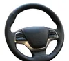 Customized Car Steering Wheel Cover Non-slip Cowhide Leather For Hyundai Elantra 4 2016-2019 Solaris 2017-2019 Accent 2018-2019