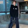 Women loose sweaters o-neck pullover letters design sweater Wool casual knits warm streetwear Long Sleeve Clothes Pullover Clothing Size S-XL