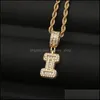 Colares pendentes Crystal 26 Letras Colar para homens Mulheres Capital personalizado AZ Nome da moda Hip Hop J￳ias P334fa Drop Deliver Dhbyt