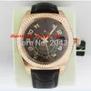 Factory Luxury Wristwatch 326135 Rose Gold Brand New Automatic Mechanical Mens Watch Men's Wrist Watches Black Leather292Z