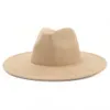 Cappelli Fedora jazz a tesa larga da 9,5 cm Cappellino in feltro da uomo in tessuto scamosciato da uomo Cappellino da donna in feltro di marca di lusso da donna