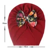 Cappelli per neonati in cotone lavorato a maglia caldo moda Stampa vintage Bowknot Cappellini per bambina Copricapo per bambini Ornamenti per abbigliamento