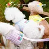 Hundhalsar Leases Dog Cat Harness and Leash Set Cute Floral Pet Harness Vest Justerbar valp hundledare för chihuahua York som kör T221212