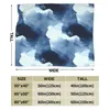 Blankets Flannel Blanket Sea Waves Blue Abstract Ultra-Soft Micro Fleece For Bathrobe Sofa Bed Travel Home Winter Spring Fall