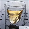 Andra Drinkware 2.5oz Cups Wine Cup Skl S Glasses Beer Whisky Halloween Decoration Creative Party Transparent Drinking ZWL458 Drop Otmqw