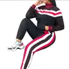 Survêtements pour femmes New Pink Black White Plaid Two Piece Sets Vintage Zipper jacket Cardigan Jogger Pants loisirs sports suit hoodies