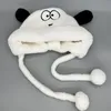Beretten Cartoon Bear Ear Beanie Hat met oorafdeling Warme Balaclava Winter Dikke bescherming Autumn Skullies Beanies voor vrouwen Girl