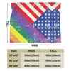 Blankets Soft Warm Fleece Blanket USA And Gay Grunge Flag Winter Sofa Throw 3 Size Light Thin Mechanical Wash Flannel