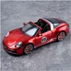 DIECAST Model Cars 1 32 Porsche 911 917 Miniaturowy samochód TARGA Supersamochód dla dzieci Prezent metalowy pojazd dziecięcy chłopcy dhrw8