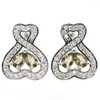 Boucles d'oreilles à tige 20x16mm, superbe 5.2g, topaze bleue de Londres Smokey pour femmes, mariage, argent, accrocheur