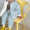 Комплекты одежды 2022 Зимние дети домашнее ношение мальчики для одежды для одежды из мультипликационной вышива