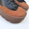 New pure handmade shoes Cake thick soled women's high heels Cowhide designers Small number of single stitch vintage British style 35-41