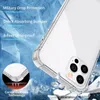 Space Clear Acrylic Armor Phone Cases for iPhone 14 13 12 11 Pro Max XR XS X 8 7 Plus Shockproof Electroplated Silver Button Full Camera Protection Cover Shell