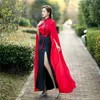 Ethnische Kleidung Schwarz Rot Chinesische Traditionelle Cheongsam Frauen Vintage Satin Spleißen Qipao Größe 5XL Kleid Kleid Party Prom Vestidos