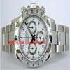 Fornecedor de fábrica Awatch de pulso de luxo 116520 Dial Branco Pulseira de aço inoxidável Automático Men's Watch Watches260Z