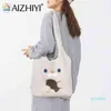Evening Bags Autumn Winter Shoulder Bag Kawaii Fluffy Totes Purse Large-capacity Cute Embroidery For Shopping Travel Ladies Girl