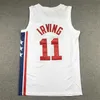 2022-23 Basketball Jersey 7 Durant Ed Embroidery Kyrie Kevin 11 Irving White Black Blue Mens Shirts