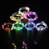 Led Strings 10 Solar Wine Bottle Stopper Copper Fairy Strip Wire Outdoor Party Decoration Novelty Night Lamp Diy Cork Light String D Dhvxd