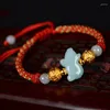 Braccialetti con ciondoli Moda 12 Zodiaco Corda Rossa Bracciale anno di nascita maschile e femminile intrecciato