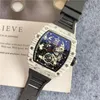 AAA Men's Fashion Sports Watch Designer merk Skeleton Dial 43mm kwarts siliconen band meerkleuren militaire analoge klok Montel Luxe