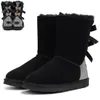 Ugges buty UGGE Designer Boots Tasman Tazz Kaptaki Kobiety zimowe ciepłe buty śnieżne niskie buty Single Bowknot Crystal Classic Anti Velvet Black Grey Chestnut