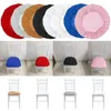 Housses de chaise Couverture extensible de couleur unie Housses amovibles pour chaise oblongue carrée / rondeWedding El Banquet Dining Seat Case