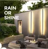 Moderne wasserdichte lange Streifen-LED-Wandleuchte für den Außenbereich, IP65, Aluminium-Wandleuchten, Garten-Veranda-Wandleuchte, 110 V, 220 V, Leuchte LRG013