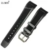 Diver Silicone Rubber Watch Bands 22mm for IWC MEN Black Strap & for IWC buckle ZLIMSN Brand2085