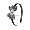 Hair Accessories Girl Baby Rainbow Headband Kid Sequin Fruit Bowknot Sticks Cartoon Children Shining Bow Kids Drop Delivery Maternity Dhg6A