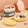 Set di stoviglie da 780 ml simpatico contenitore per il pranzo confezionato Bento Kawaii per bambini in età scolare contenitore da cucina in stile giapponese contenitore in plastica