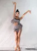 Stage Wear Latin Dance Spódnica Profesjonalna rumba ćwiczenie odzieży Trening samba Tassel Suit żeńska zawiesia strojów salsa kostiumy Dwy7686