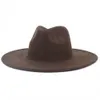 9,5 cm Big Brim Jazz Fedora hoeden mannen Suede stof hart top vilt dames luxe designer merk feest groen fascinator