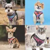 Colliers pour chiens Laisses Harnais pour chiots réfléchissants Mesh Nylon Dogs Cat Vest Harnais Joli imprimé pour petits chiens moyens Chats Chihuahua Yorkshire T221212