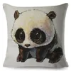 Poduszka Śliczna kreskówka panda wystrój skrzynki Piękny zwierzęcy poduszka poliestrowa okładka na sofę domowy pokój dla dzieci 45x45 cm