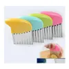 Fruit Vegetable Tools Stainless Steel Potato Wave Cutter Knives Cucumber Carrot Waves Chip Figured Cutting Slicer Kitchen Gadgets Otilq