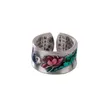 Anéis de cluster 2022 999 Sterling Silver Ring Retro Koi Padrão de peixe Abertura de mulheres ajustáveis ​​Jóias finas Engajamento