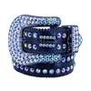 2023 Créateur de mode BB Simon Ceintures pour femmes Hommes Ceinture de diamant brillant Noir Bleu Blanc multicolore avec strass bling comme naissance195p