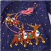Sukienki dla dziewczyn dziewczyny jum mierniki świąteczne hafty jeleń Święty Mikołaj moda maluch maluch ubrania dla dzieci sprzedające kostium z długim rękawem Dhjml