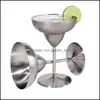 Other Drinkware Wine Glasses Martini Margaret Cup Goblet Cocktail Glass Stainless Steel Red 260Ml Ysy417L Drop Delivery Home Garden Otbsc