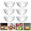 Bowls 8 Pcs Pasta Holder Container Appetizer Clear Glass Bowl Side Dishes Small Terrarium Dessert Plate Bozai Cake