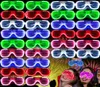 Andere festliche Partyartikel Max Fun LED-Leuchtbrillen, Spielzeuge, Kunststoff-Fensterläden, blinkende, im Dunkeln leuchtende Stäbchen, Sonnenbrillen 7630196