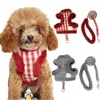 Dog Collars Leashes Winter Warm Pet Harness Set Leash Thick Faux Fur Soft Vest Teddy Poodle Small arnes perro laisse chien T221212