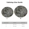 Table Cloth Round Waterproof Oil-Proof Black Grey Marble Tablecloth Backed Elastic Edge Cover Abstract Marbled Texture