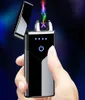 Nieuwe dual boog USB lichtere oplaadbare elektronische lichter LED -scherm Plasma Power Display Thunder Lighter Gholes Gadgets voor MA9248644