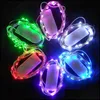 Светодиодные строки 1 мм 2 м 5 м кнопка CR2032 Аккумуляторная батарея Micro Mini String Light Медная медная проволочная виноградная лоза для доставки свадебной падения L Dhj5s