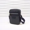 Bolso de mensajero de tamaño mini clásico lienzo gris negro con bolso de hombro de cuero para hombre con caja bolsos de diseñadores de lujo bolso crossbody314k