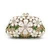 Dgrain Multi White Crystal Diamond Women Hard Case Evening Clutch Bag Bridal Mini Metal Handv￤ska och handv￤ska Minaudiere Bag Wedding C300C