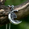 Pendant Halsketten 2022 Herren 316L Edelstahl-Wikinger Sleeping Dragon auf der Mond Halskette Modelschmuck 223v